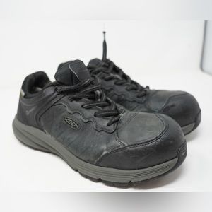 Keen Men's Vista Energy+ Waterproof Carbon Fiber Toe Black Work Shoes Sz 8.5 EE